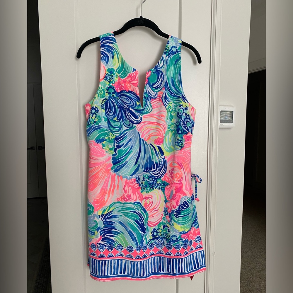 Lilly Pulitzer Womens Floral Shift Romper Skort Dress Multi-Color Size 6